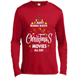 Funny Christmas Movie Shirt, Christmas Movies - Canvas Long Sleeve T-Shirt