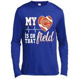Chicago Bears Football My Heart is on that Field - Canvas Long Sleeve T-Shirt