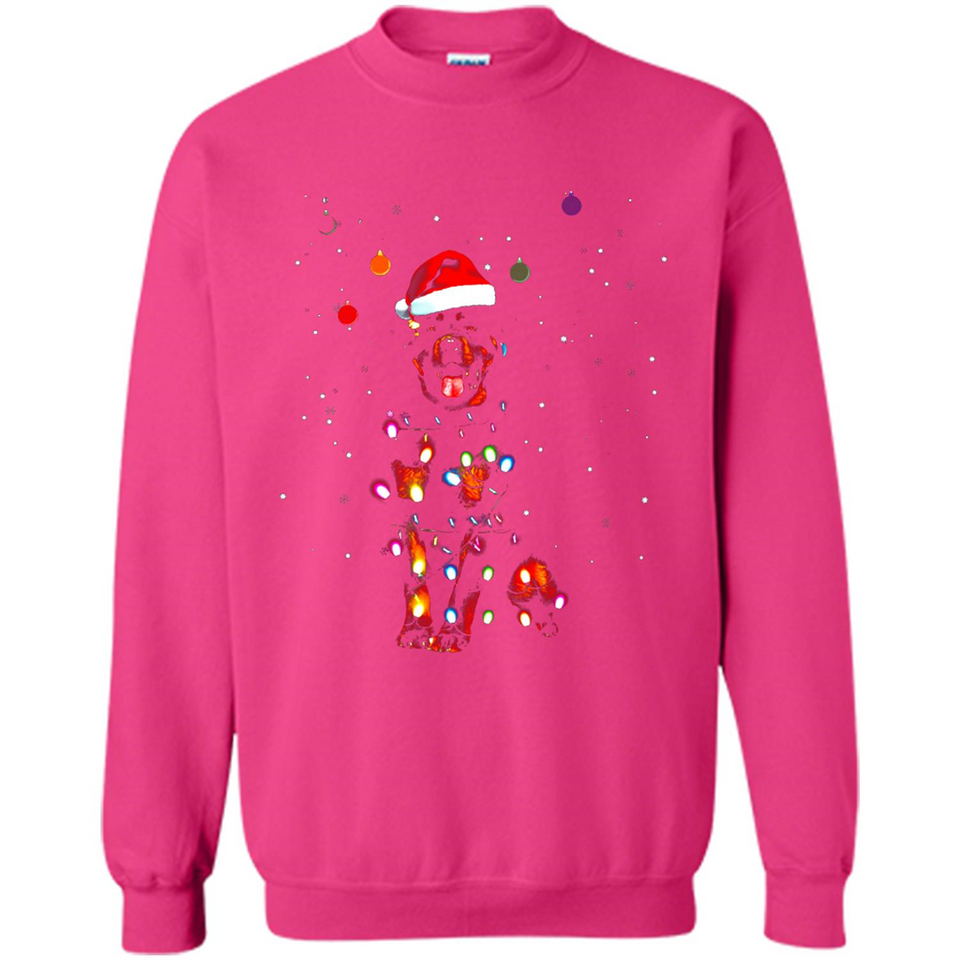 Rottweiler Santa Lights Christmas Dog Xmas Sweatshirt - Sweatshirt