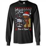 North Pole Born and Raised Shirt, Merry Xmas Ugly Christmas - Long Sleeve T-Shirt