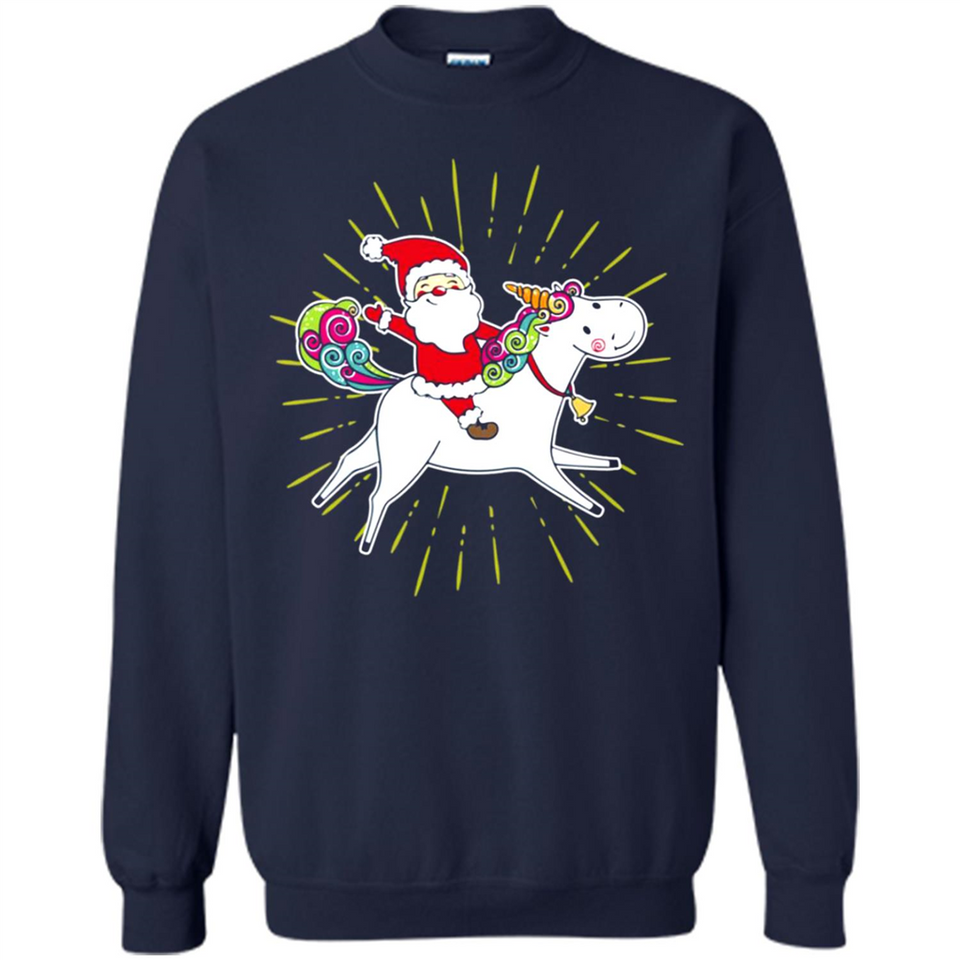 Unicorn And Santa Christmas - Sweatshirt