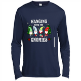 Christmas Garden Gnome Hanging With My Gnomies - Canvas Long Sleeve T-Shirt