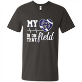 Notre Dame Fighting Irish Football My Heart is on that Field - Men's V-Neck