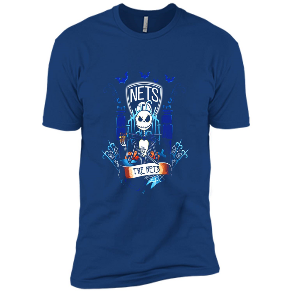 Brooklyn Nets Halloween The Nightmare Before Christmas - Premium Short Sleeve T-Shirt