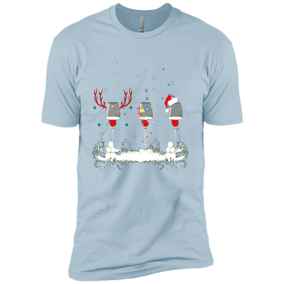 Christmas Red Wine - Merry Xmas T-Shirt - Premium Short Sleeve T-Shirt