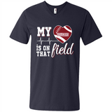 Washington State Cougars Football My Heart is on that Field - Men's V-Neck