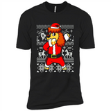 Dabbing Poodle Santa Christmas Holiday Sweatshirt - Premium Short Sleeve T-Shirt