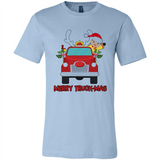 Merry Truck-Mas Christmas Fire Truck Cute Reindeer Sporty - Canvas Unisex T-Shirt