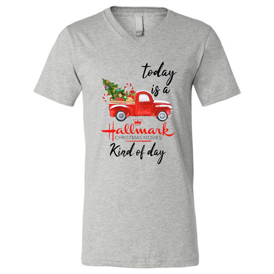 Today is A Hallmark Christmas Movies Kind of Day Sweatshirt - Canvas Unisex V-Neck