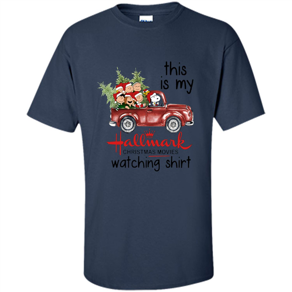 Snoopy This Is My Hallmark Christmas Movies Watching T-Shirt - Shirt