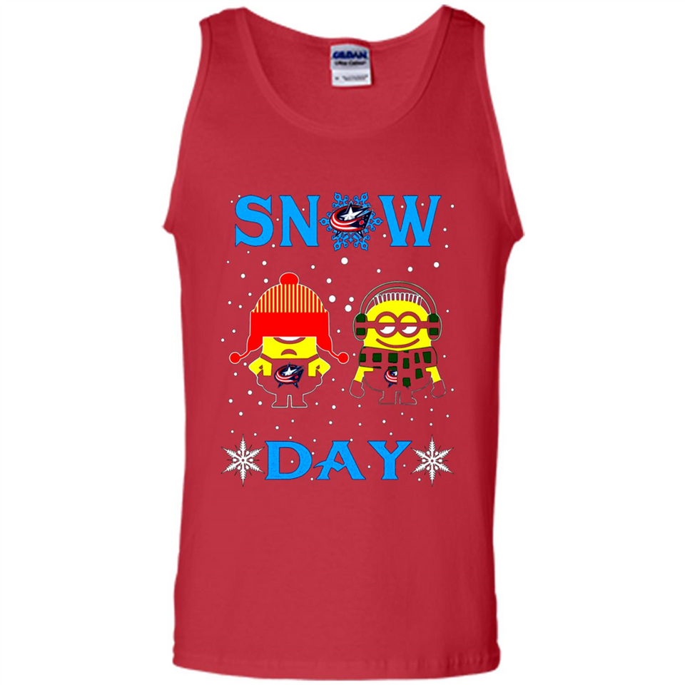 Snow Day Shirt For Columbus Blue Jackets Vs Minion Fans pingpong