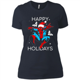 Marvel Spider Man Happy Holidays Santa Christmas Mug PINGPONG - Ladies' Boyfriend T-Shirt