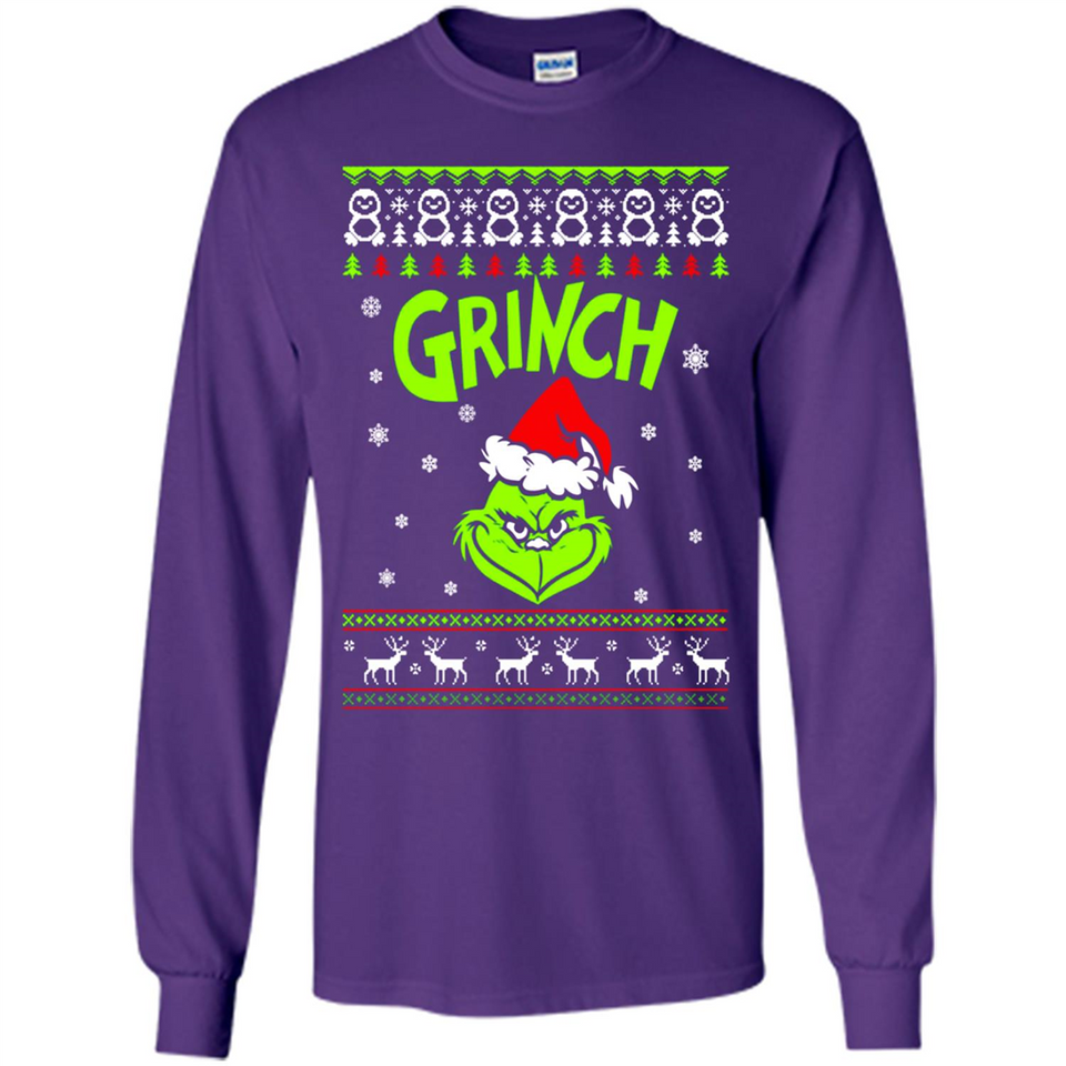 The Grinch Face Christmas - Long Sleeve T-Shirt
