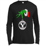 Fantastic Byu Cougars Glitter Grinch Monogram Ornament Christmas Gift - Canvas Long Sleeve T-Shirt