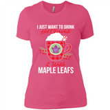 I Just Want To Drink Hot Chocolate & Watch Toronto Maple Leafs Ugly Christmas Sweater PINGPONG