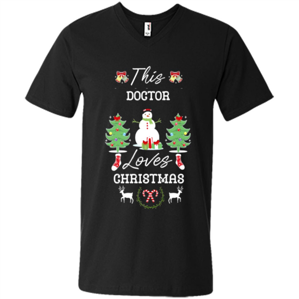 This Doctor Loves Christmas Tree Shirt with Snowman