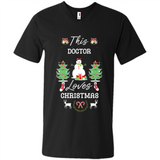 This Doctor Loves Christmas Tree Shirt with Snowman
