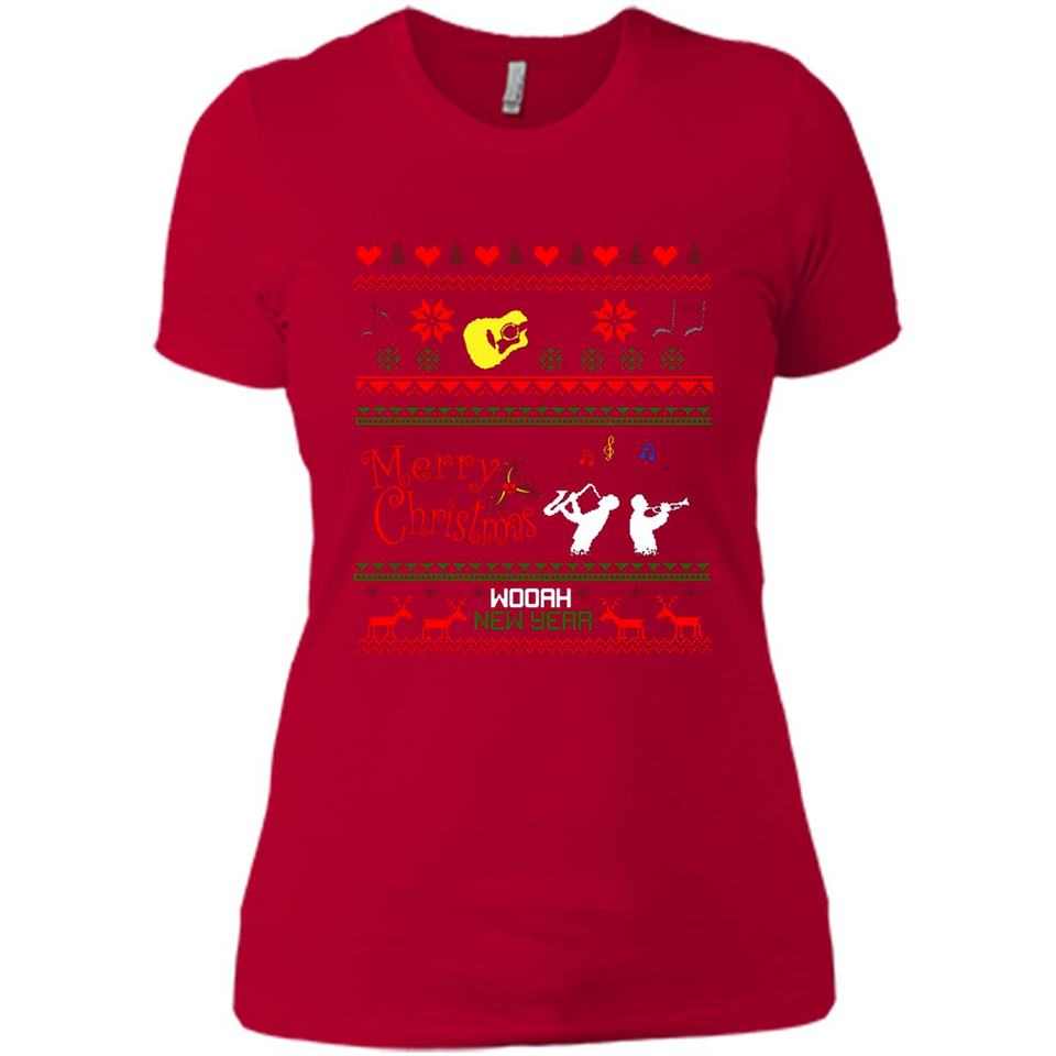 Music Ugly Christmas SweatShirt - Ladies' Boyfriend T-Shirt