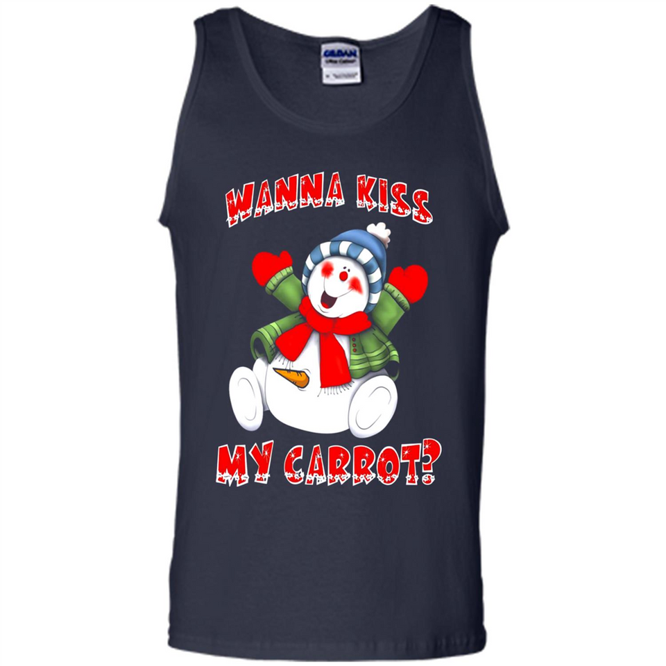 Snowman Wanna Kiss My Carrot Christmas - Tank Top