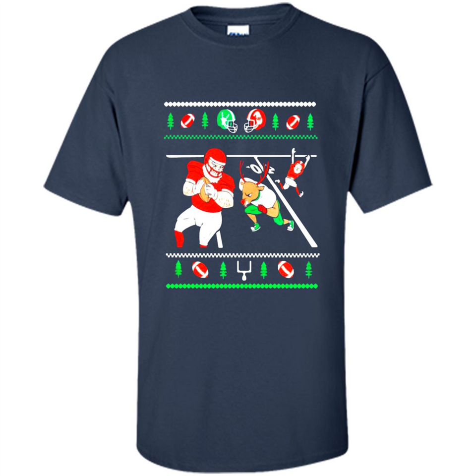 Santa vs Deer Football Ugly Christmas PINGPONG