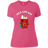 Peanuts By Schulz Snoopy Young Men_s Christmas - Ladies' Boyfriend T-Shirt