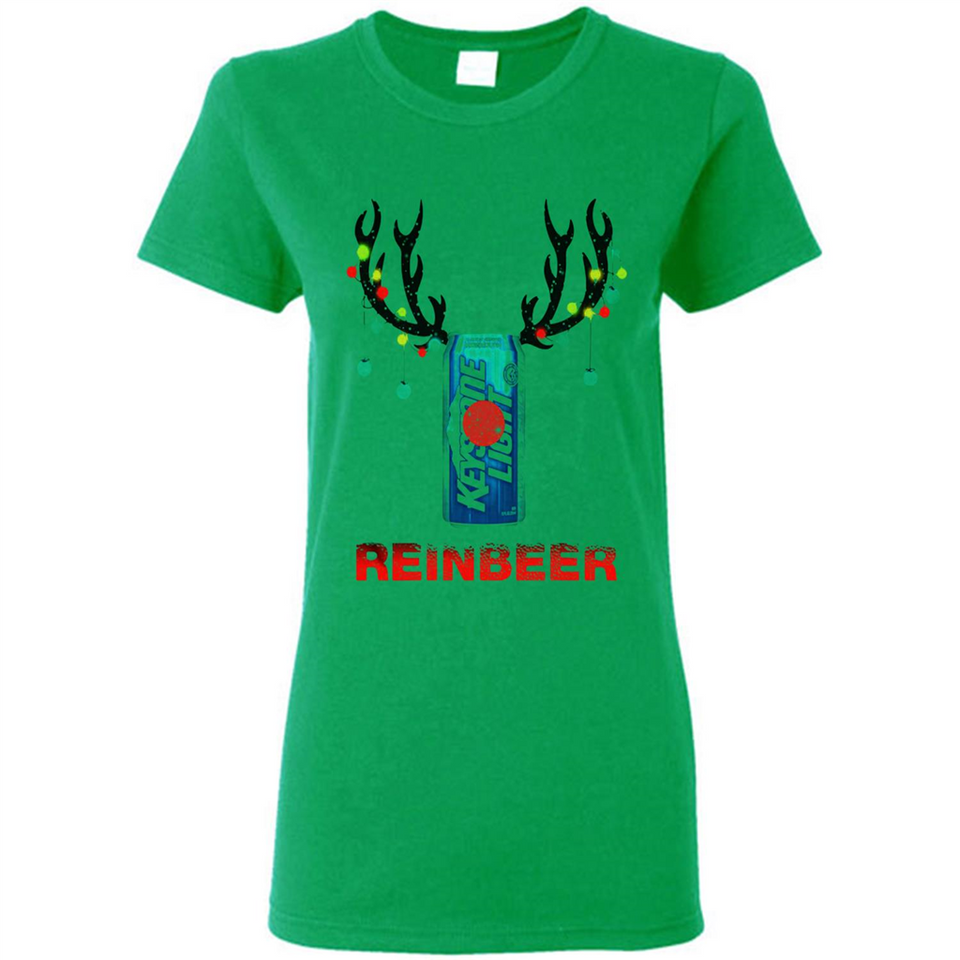 Keystone Light reinbeer Christmas - Ladies Short-Sleeve