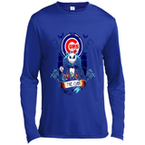 Chicago Cubs Halloween The Nightmare Before Christmas - Canvas Long Sleeve T-Shirt