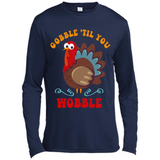 Thanksgiving Gobble Wobble Turkey - Canvas Long Sleeve T-Shirt