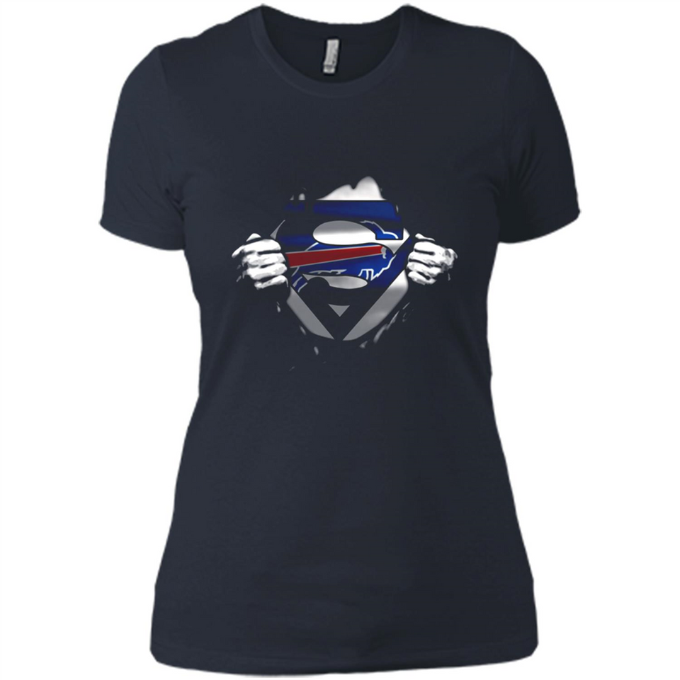 Buffalo Bills And Superman Fans - Ladies' Boyfriend T-Shirt