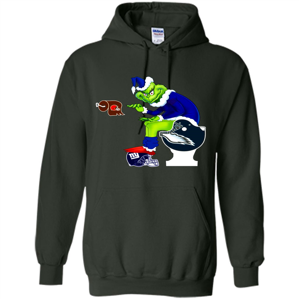 New York Giants Toilet Grinch Santa Claus Football Fan PINGPONG