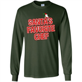 Funny Christmas Clothes - Santas Favorite Chef - Long Sleeve T-Shirt