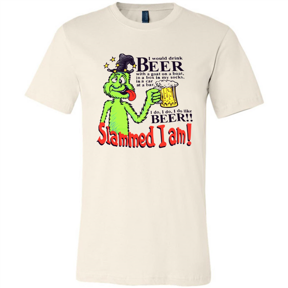 Slammed I Am I Would Drink Beer With A Goat On A Boat Shirt - Canvas Unisex T-Shirt