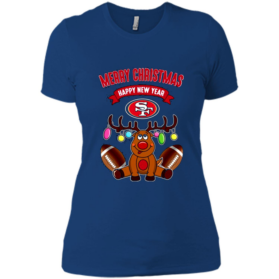 San Francisco 49ers NFL Reindeer Funny Merry Christmas And Happy New Year