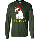 Pugicorn Pug Unicorn Funny Shirt PINGPONG - Long Sleeve T-Shirt