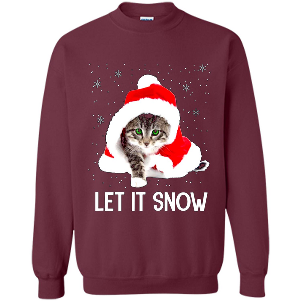 Let It Snow Cat Christmas sweater PINGPONG