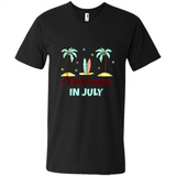 Christmas In July Shirt Surfing Palm Trees Surfboard - Men's V-Neck