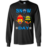 Snow Day Shirt For Edmonton Oilers Vs Minion Fans pingpong