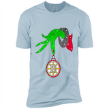 GRINCH HAND HOLDING BOSTON BRUINS GLITTER CHRISTMAS PINGPONG