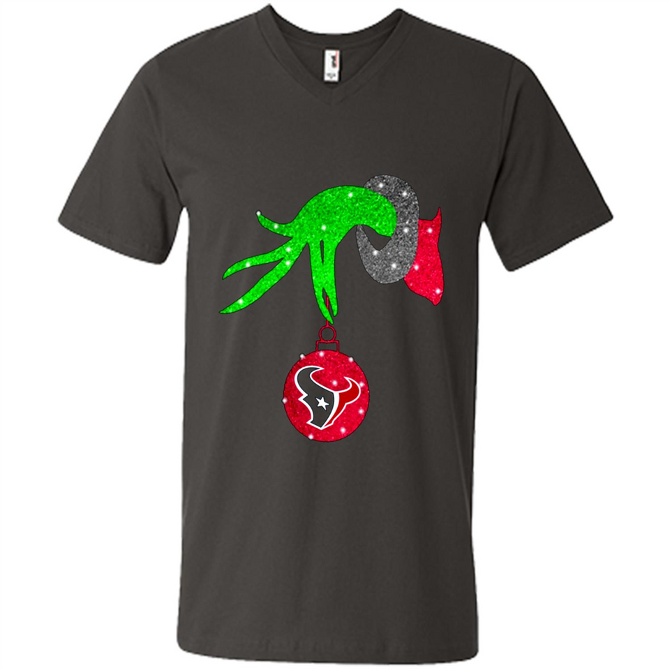 GRINCH HAND HOLDING HOUSTON TEXANS GLITTER CHRISTMAS PINGPONG