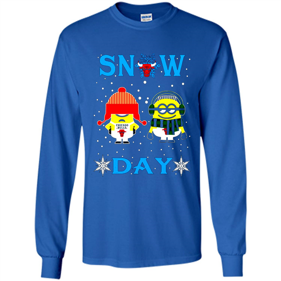 Snow Day Shirt For Chicago Bulls Vs Minion Fans pingpong