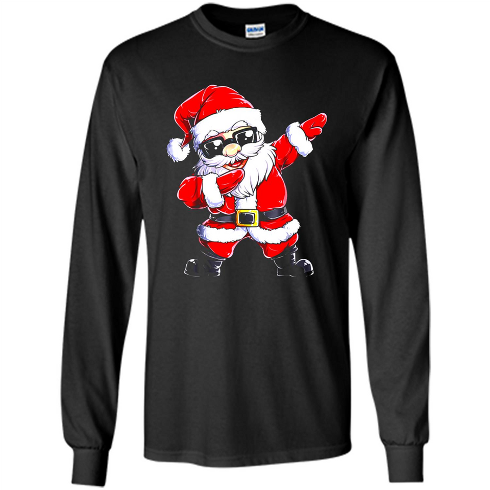 Christmas shirt Dabbing Santa Claus Xmas Gift - Long Sleeve T-Shirt