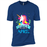 Unicorns are born in April Birthday Rainbow Gift Custom Ultra Cotton