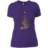 Music Note Christmas Tree Xmas Music Lover Mug PINGPONG - Ladies' Boyfriend T-Shirt