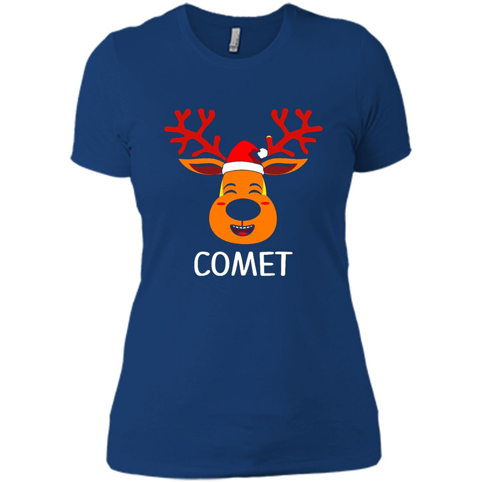 Comet Santa Claus Funny Xmas Holiday T-Shirt - Ladies' Boyfriend T-Shirt