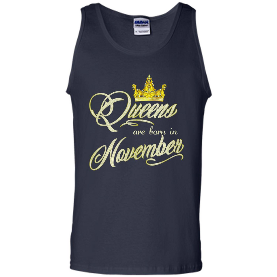Queens Are Born In November Golden T-Shirt