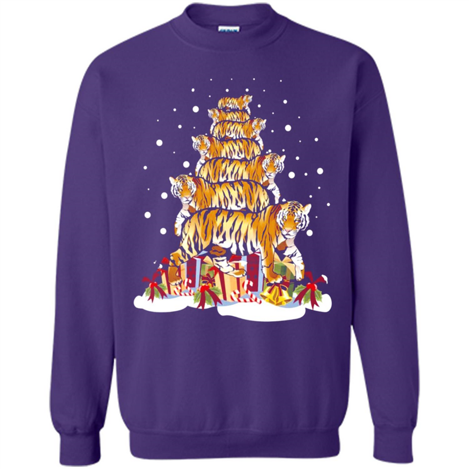 Tiger Christmas Tree Funny Merry Christmas - Sweatshirt