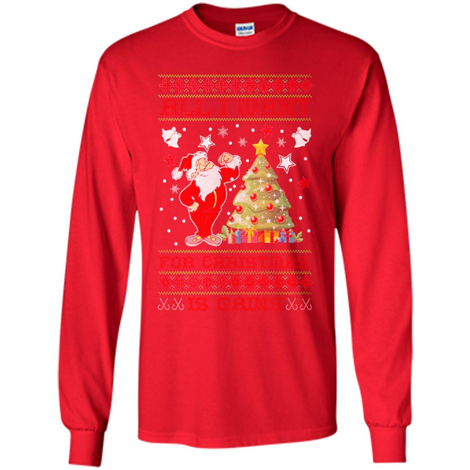 All I Want For Christmas Is Gains Christmas Tree Santa Claus