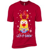 Minion Arizona Diamondbacks Ugly Christmas Sweater Let it Snow - Premium Short Sleeve T-Shirt