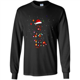 Rottweiler Santa Lights Christmas Dog Xmas Sweatshirt - Long Sleeve T-Shirt