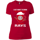 I Just Want To Drink Hot Chocolate & Watch Tampa Bay Rays Ugly Christmas Sweater PINGPONG